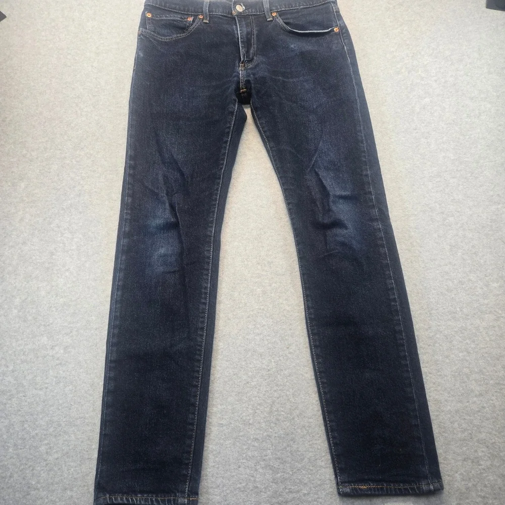 Levis 512 Slim Taper Jeans Mens 34x34 Dark Wash Indigo Denim Pants